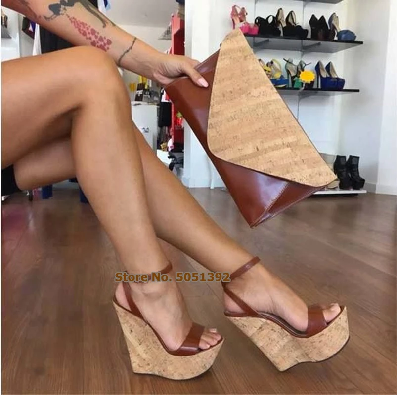 Hot New Fashion Womens Open Toe Platform High Wedge Heels Sandals Shoes Szie US7