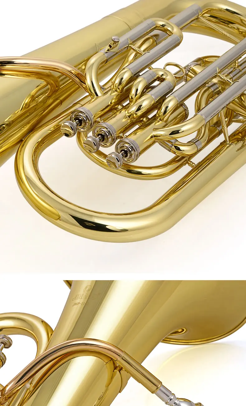 JAZZOR JBEP-1142 Профессиональный euphonium B плоский золотой лак латунный духовой инструмент с мундштуком и чехол