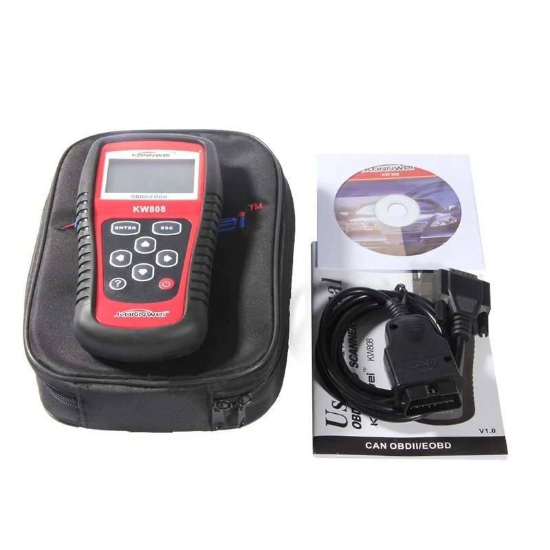 Профессиональный сканер KW808 EOBD OBD2 OBD Автомобильный компьютер Диагностический