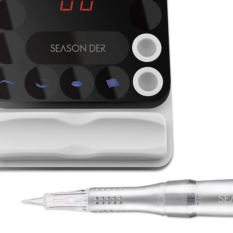 Máquina de Tatuagem Pen para Sobrancelhas Temporada Marca Motor Rotary Arma Tatuagem Maquiagem Permanente Microblading Acidente Vascular Cerebral Der q7 17 Temporada Der Marca Q7 Motor Rotary Máquina