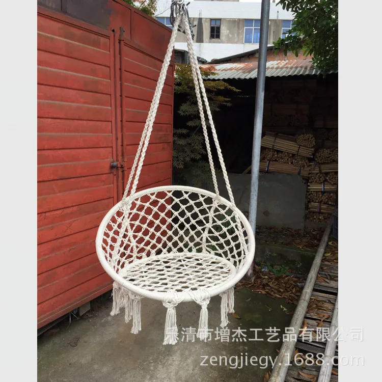 Ins Nordic courtyard leisure tassels hanging basket garden outdoor swing indoor balcony living room lounge lazy chair