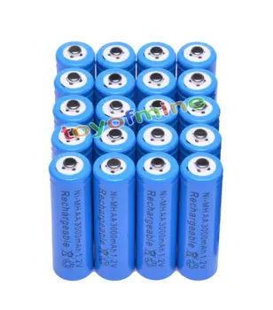 

20x AA 1.2V 3000mAh Ni-MH rechargeable battery cell /RC Blue