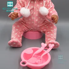 Игрушка baby house сцена аксессуары для 43 см новорожденная кукла и bjd Кукла Бутылка молока+ вилки+ соска+ тарелка для ужина