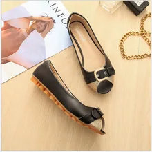 Г., весенние повседневные женские туфли на плоской подошве с открытым носком Летняя обувь черного цвета женские мокасины без застежки, большие размеры 33-43