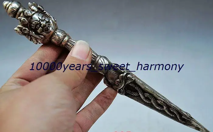 

VINTAGE CHINESE SILVER COPPER HANDWORK CARVED MAGIC--JIN GANGCHU