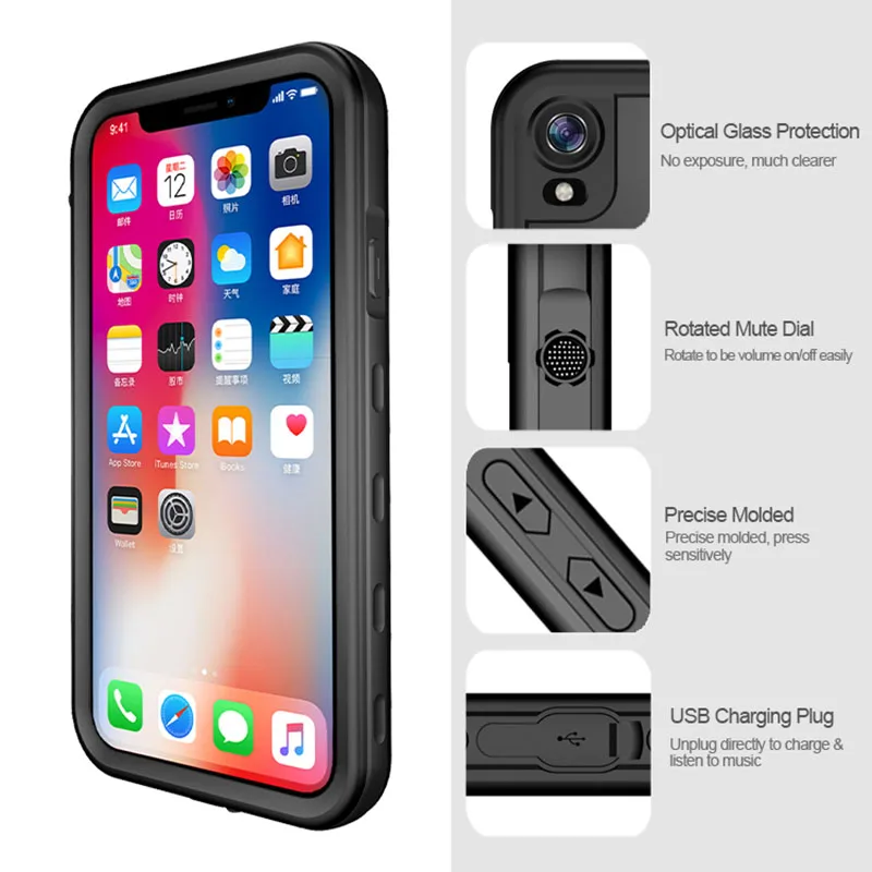 iphone 13 pro max case Waterproof Case For iPhone 13 11 12 Pro Max Shockproof Diving Coque Cover For iPhone X XR XS Max 6 S 7 8 SE 2022 Underwater Case 13 pro max case