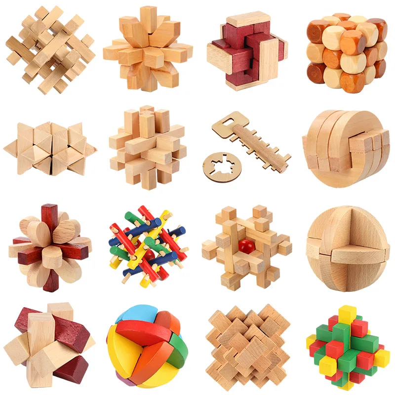 Kong Ming Luban Lock Chinese Traditionele Speelgoed Unieke 3D Houten Puzzels Intellectuele Houten Educatief Speelgoed Gi|3d wooden puzzle|wooden puzzleeducational toys - AliExpress