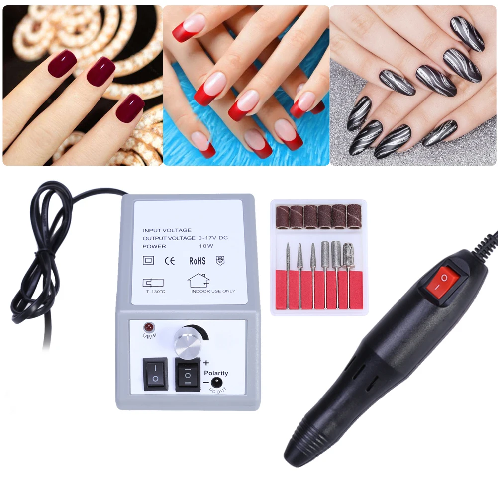 

Professional Salon Electric Manicure Set Nail Drill File Bit Manicure Machine Electric Power Polishing Manicure Nail Files Tools