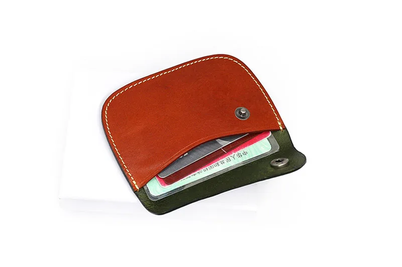 AETOO оригинальный контрастного цвета нерегулярные кошелек растительного дубления кожи мульти-карман древних Кожа водительские права карты