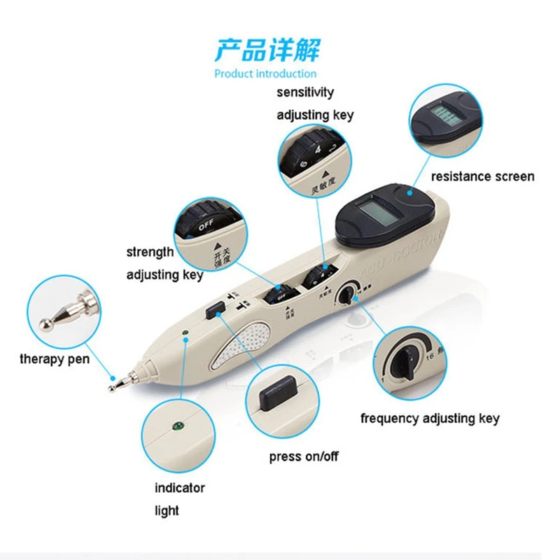 Многофункциональный ручной акупунктурный точечный детектор с цифровым дисплеем электро акупунктурный точечный стимулятор мышц устройство