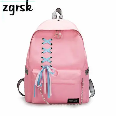 pink1 Цепь USB рюкзак Для женщин Холст 5 шт./компл. Для женщин рюкзак для девочек-подростков рюкзаки сумки через плечо женские школьные сумки с кисточками - Цвет: pink1