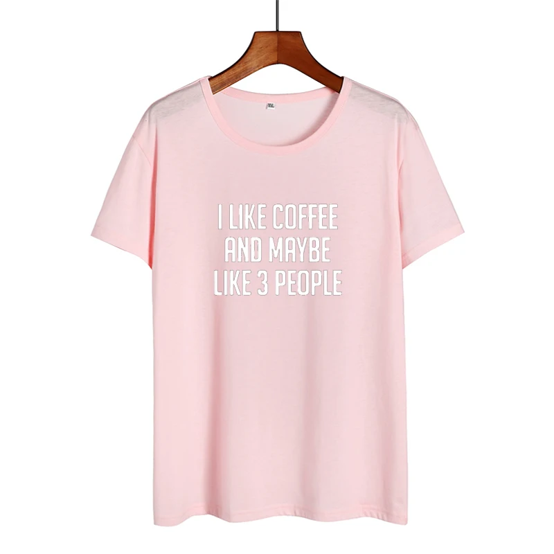 Футболка женская белая черная с надписью I Like Coffee Tumblr|Футболки| |