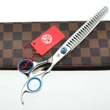 602#" бренд фиолетовый дракон Профессиональные Парикмахерские ножницы JP 440C парикмахерские для кошек, собак и домашних животных истончение ножницы для волос