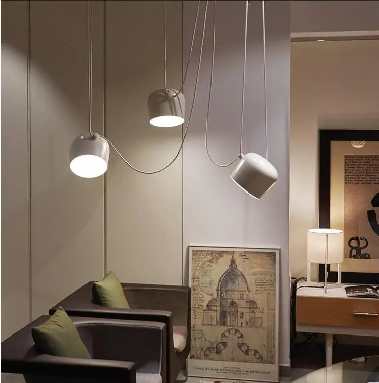 DIY ретро алюминиевая люстра ресторан кафе современные светильники магазины светодиодный барабан дизайнерский подвесной светильник