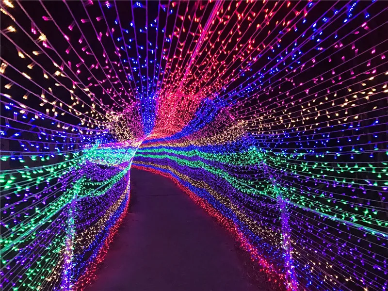 100m string lights outdoor street garland lights blue festoon multicolor