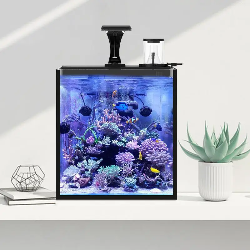 Восстанавливающее настольное ультра прозрачное стекло Betta аквариум для рыб аквапонный аквариум кубический аквариум для внутреннего декора светодиодный и фильтрационный