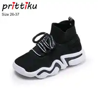 Spring 2019 Girls Boys Fashion Sock Style Sneakers Toddler/Little/Big Kid High Top Lace Up Trainers Children School Casual Shoes