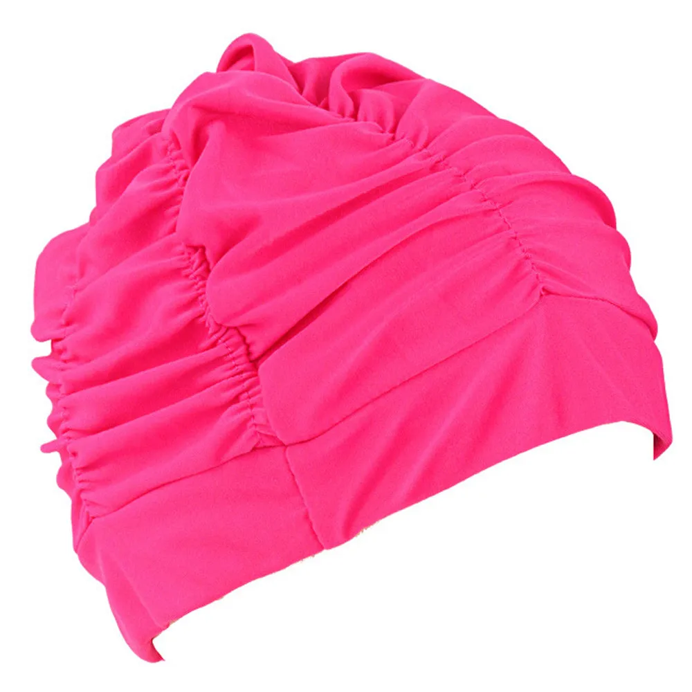 Swimming Hat Women Unisex Girls Long Hair Bathing Cap Swimming Cap Stretch Drape July05