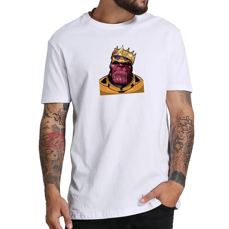 Titan Super hero Camiseta infinito robusto hero Anime Camiseta de alta calidad Camiseta de algodón puro Thanos razón Titan Super hero Camiseta infinito robusto hero Anime Camiseta de alta calidad Camiseta de algodón puro Thanos razón