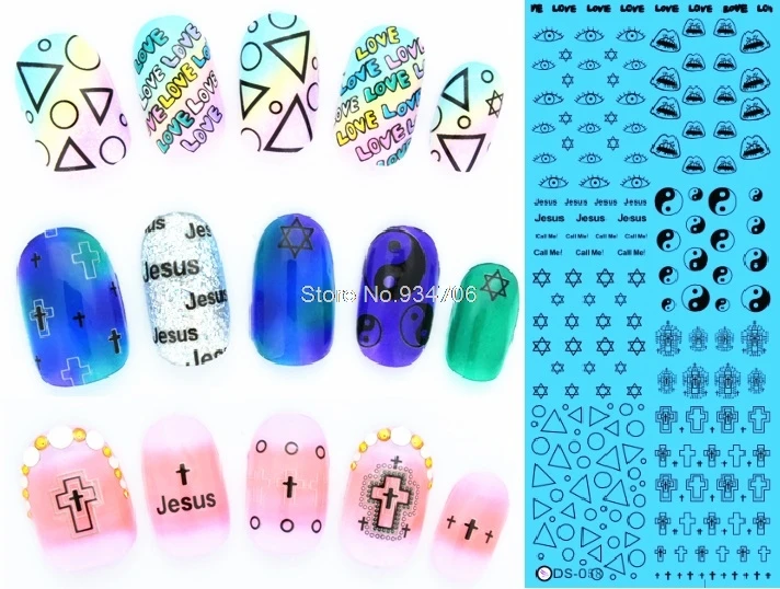 Rocoo Книги по искусству DS031-060 Multi Цвет 2018 Nail Книги по искусству украшения Стикеры гвозди обертывания стиль Harajuku элементы переноса воды