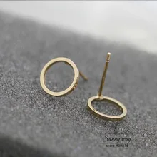 Timlee E200 милый круглый круг торговля сережки-гвоздики HY