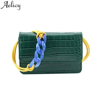 

Aelicy luxury girls Handbag @ Alligator Leather Coloured Ribbon ladies Shoulder bags crossbody Bag for women bolsa feminina 2020