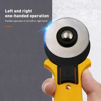 

45mm Hob Cloth Cutting Cutter Manual Patchwork Tool Leather Wallpaper Round Roller Cutter Set with Non-slip Handle #20