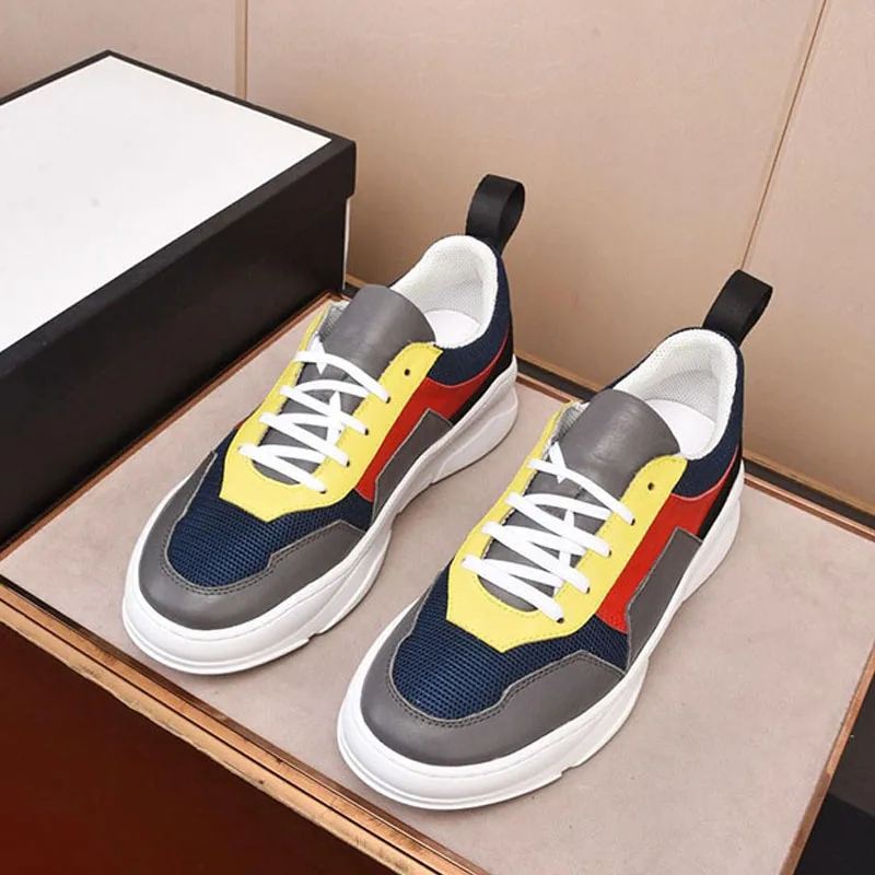 

2019 The New Listing Men's Sneakers Outdoor Jogging Detail display Genuine Leather High Elastic Casual Fashion Super Light