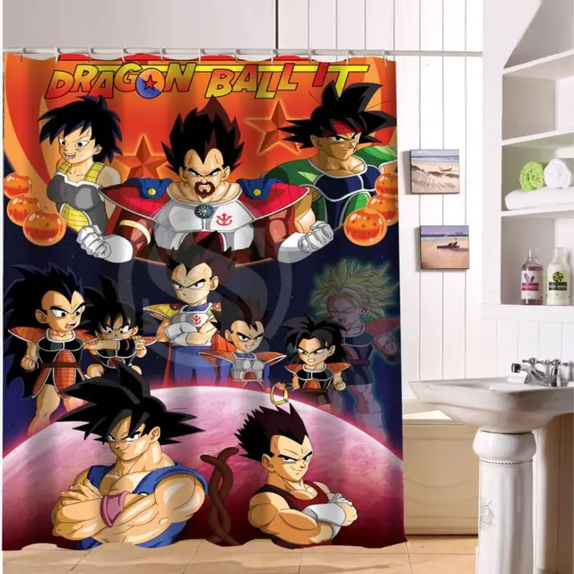 F516XY2 Custom dragon ball Z Fabric Modern Shower Curtain bathroom