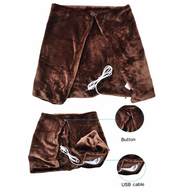 Najtaniej USB miękki podgrzewany szal zimowy elektryczny ocieplenie szyi ramię koc grzejny Pad MDP66