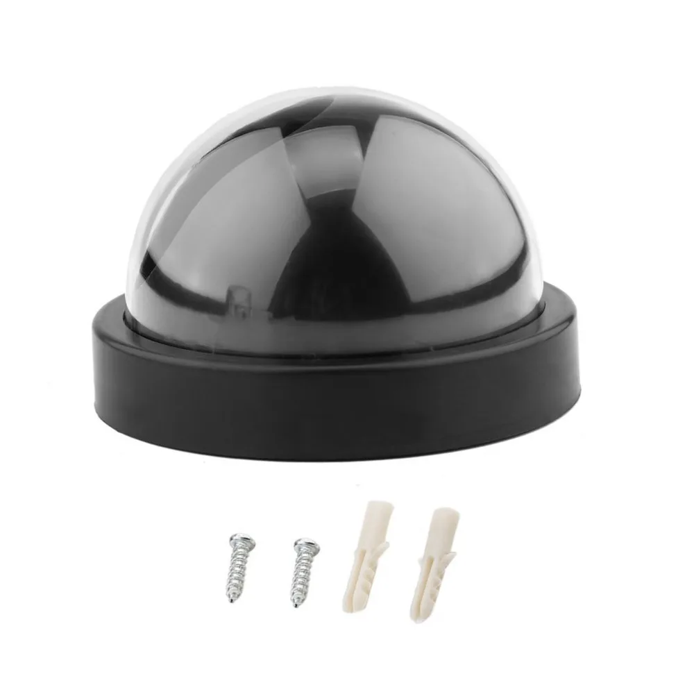 

Black Plastic Smart Indoor/Outdoor Dummy Home Dome Fake CCTV Security Camera with Flashing Red LED Light CA-05