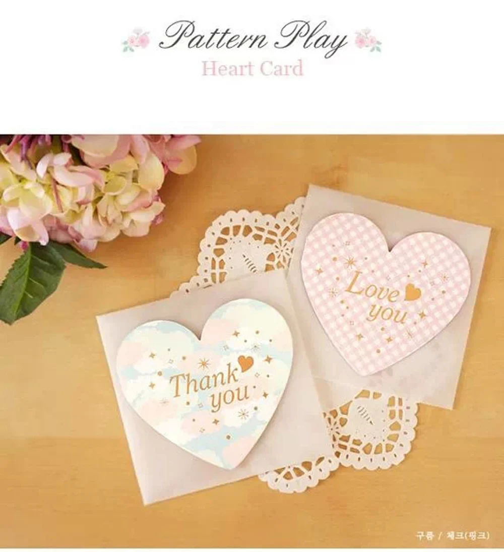 1 шт. 11*11 см креативный Ретро романтическое сердце DIY мини-карта на день рождения стационарный набор
