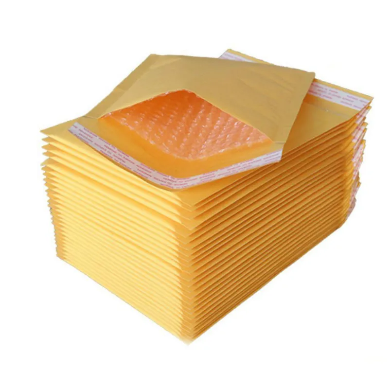 10 шт крафтовый конверт с упаковочной пленкой внутри объемные конверты многофункциональная упаковка сумки пузырчатая, для отправки бумажная сумка-конверт
