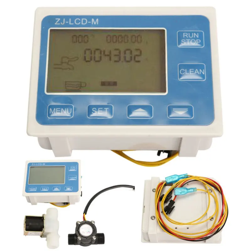 

Durable Quality 1/2" Water Flow Control LCD display Meter + Flow Sensor + Solenoid valve light weight