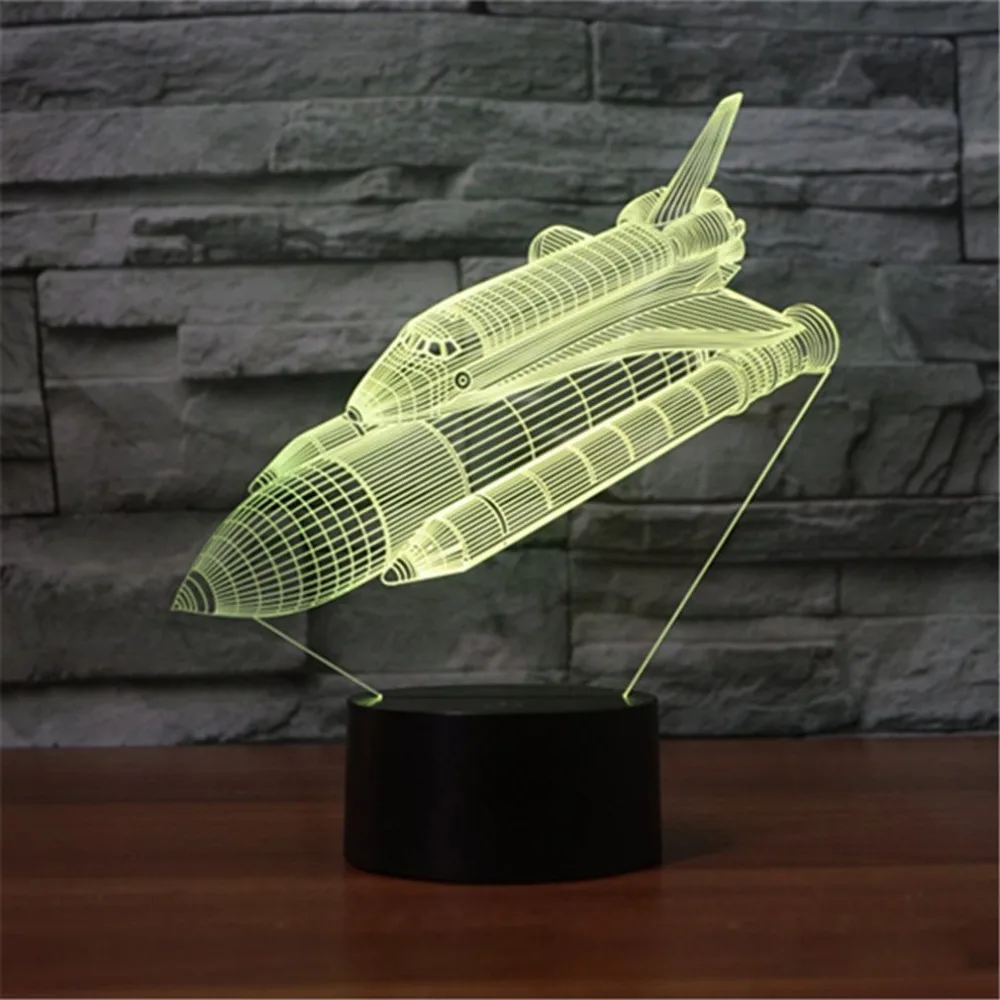 

Space Shuttle 3D Night Light Colorful Led Vision Light Gift Atmosphere Table Lamp for Drop Shipping Wholesale Sale Supplier