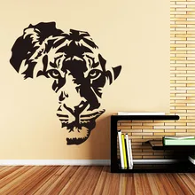 Художественный дизайн, украшение для дома, ПВХ, Африканский тигр, стикер на стену, водонепроницаемый винил, домашний декор, животные, наклейки для гостиной, спальни
