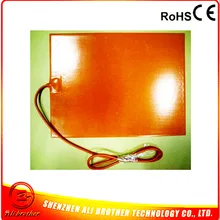 Силиконовый резиновый 3d принтер нагреватель 110 в 900 Вт 298*596*1,5 мм клейкий 1 лицевой 100 к термистор 1000 мм провод выходящий с короткой стороны