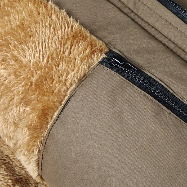 MuLS Winter Warm Fleece Men Jackets Wind Resistant Autumn Thick Fur Trim Hooded Jacket Coats Mens Cotton Padded 2019 New -20 'C 15