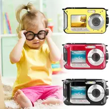2,7/1,8 дюймовый экран 16 раз цифровой зум 24MP детская спортивная водонепроницаемая цифровая камера с двойным экраном