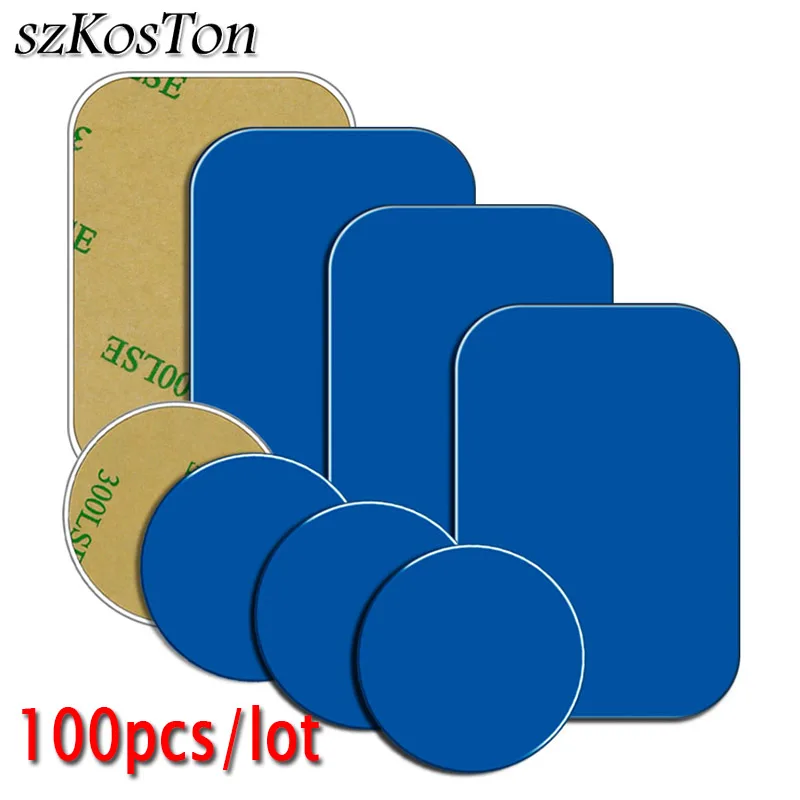 

100pcs Metal Plate with Sticker For Magnetic Car Holder Holder Replacement Metal Plate iron Sheet For Magnet Mobile Phone Stand
