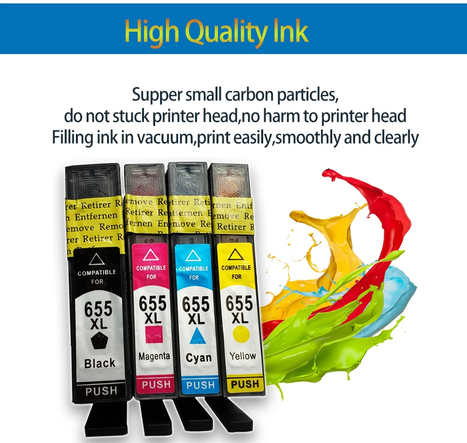 Hisaint совместимый принтер чернильные картриджи для hp 655 чернильный картридж для hp Deskjet Ink Advantage 3525/4615/4625/5525/6520/6525
