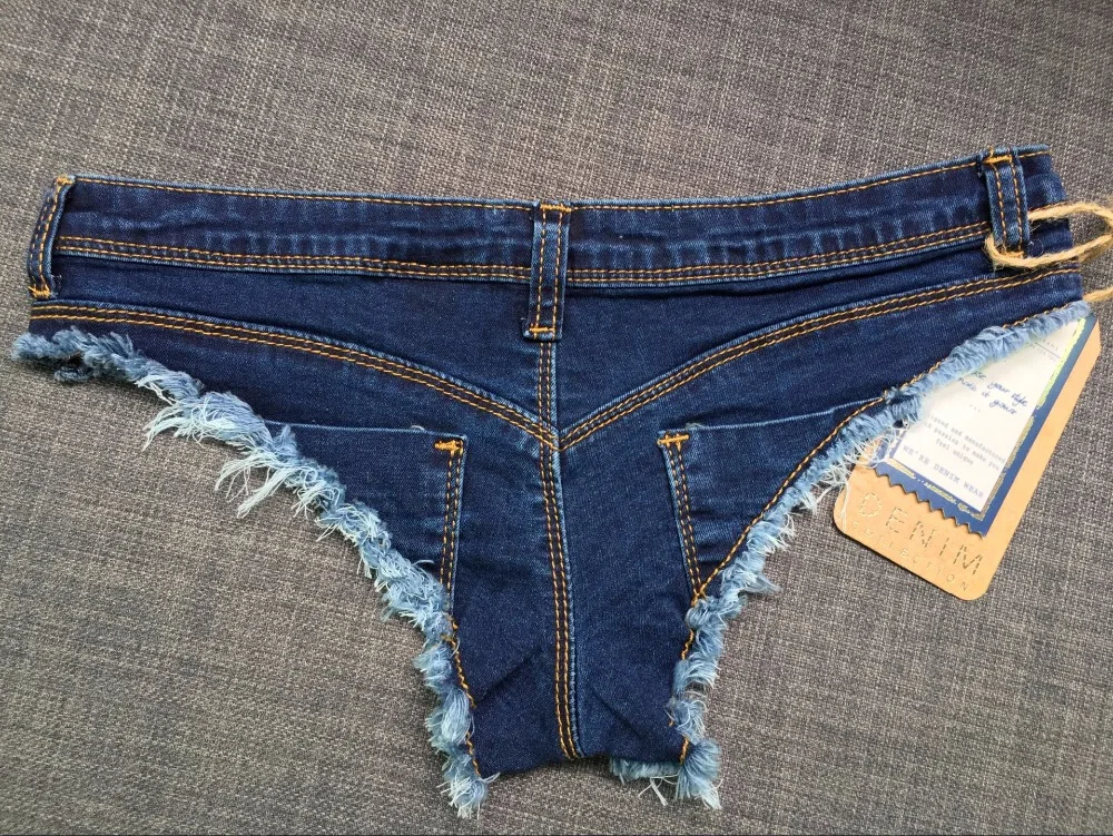 Summer Sexy Low Waist Denim Women Jeans Skinny Elastic Mini Short Pants Hot Butt Tight Exposed Night Club Women Blue Pants Jeans (11)