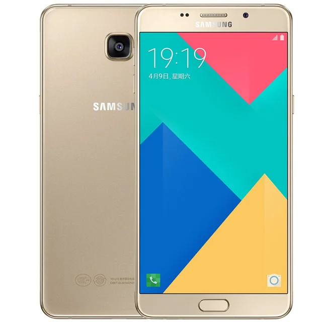 Оригинальные samsung Galaxy A9100 6,0 дюймов 4 GB Оперативная память 32 ГБ Оперативная память 4G LTE 16.0MP Octa Core 5000 Max две sim карты NFC OTG телефона - Цвет: Золотой