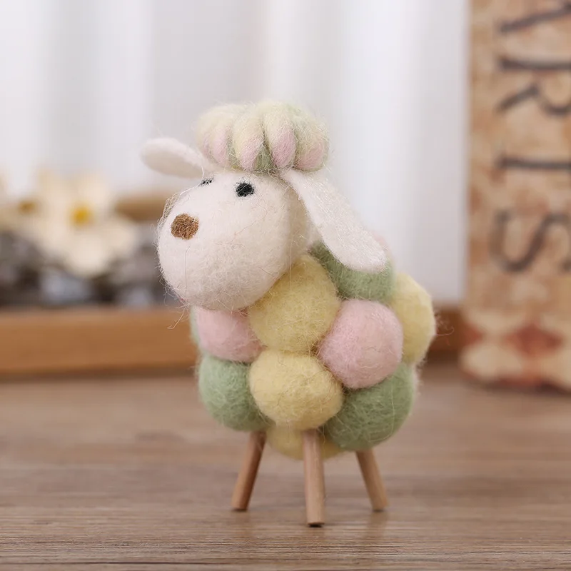 Модная игла из овечьей шерсти войлочное готовое животное украшение для дома