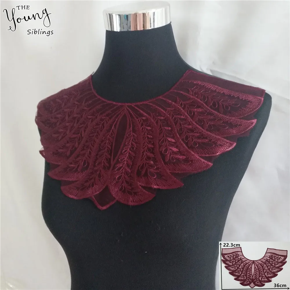

New arrive Embroidery Fabric Tulle Lace collar Sewing Lace neckline DIY Clothing Women's Fashion Accessory Craft supplies YL1423