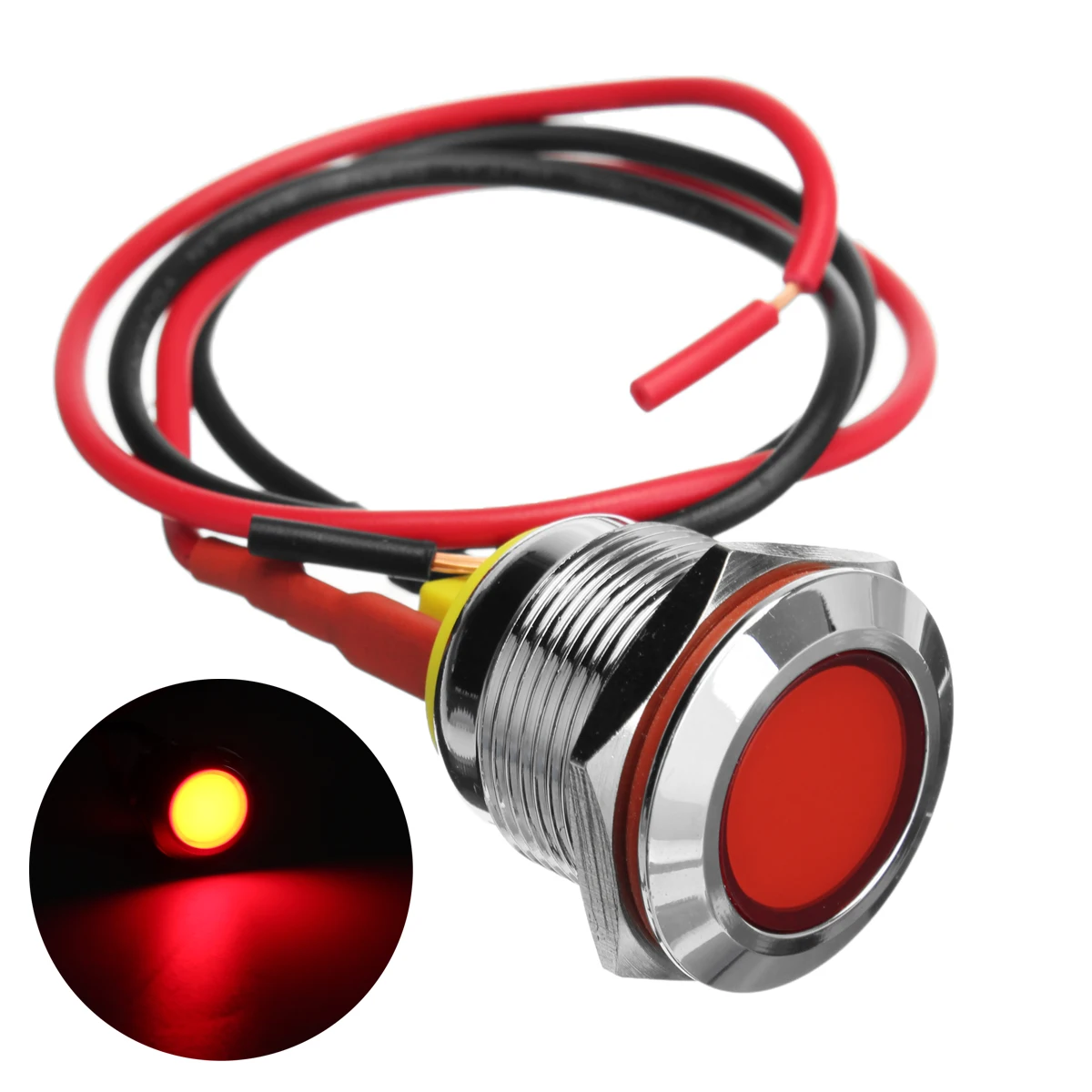 1 шт. DC 6 в 19 мм IP67 лодочный светильник водонепроницаемый подводный светодиодный светильник желтый/красный/синий/белый бассейн пруд - Испускаемый цвет: Красный