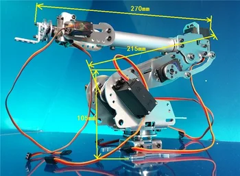 

Industrial Robot 798 Mechanical Arm 100% Alloy Manipulator 6-Axis Robot arm Rack with 7 Servos