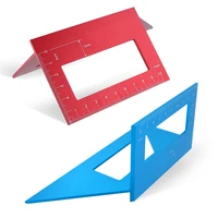 כלים לעיבוד עץ סגסוגת האלומיניום ניגרת כיכר משולבת 45 מעלות 90 מעלות מד זווית מד זוית מעל כלים לעיבוד עץ שליט (3)