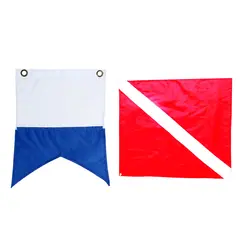 2 шт. подводный дайвинг подводное плавание Бесплатный флаг для дайвинга маркер баннер красный и синий флаг с подсветкой знак безопасности
