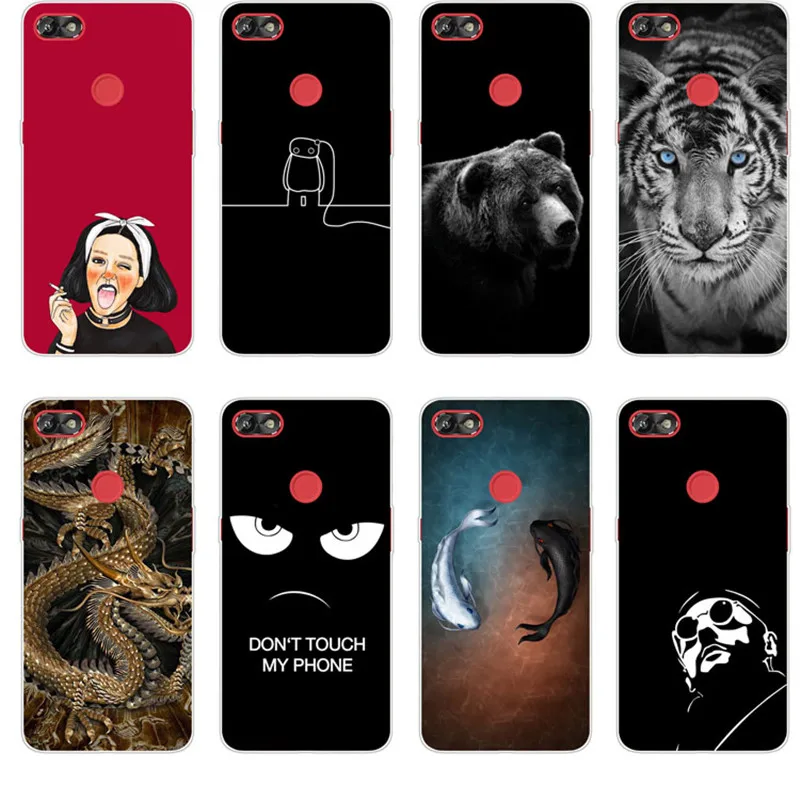 

Infinix HOT 6 X606 Case,Silicon Black bats cartoon Painting Soft Back Cover for HOT6 X606 X606B X606C X606D Phone protect shell